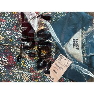 Land's End Women's Floral Polo Shirt Small Multicolor Button-Up​​